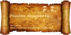 Peschke Konstantin névjegykártya